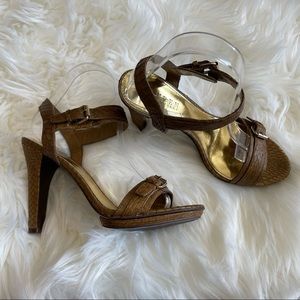 NWOB Ralph Lauren Snake Print Stiletto Heels